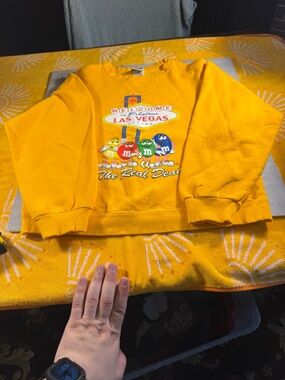 M&M'S Yellow Long Sleeve Las Vegas Graphic Sweatshirt